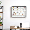 5-Tier Display Cabinet, Glass Display Case with 2 Doors and Adjustable Shelves for Living Room, Wall-Mounted, Black, White