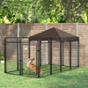 9.3' x 4.6' Dog Kennel Outdoor with  Exercise Pen, Puppy Playpen with Water-resistant UV Protection Canopy, for Medium & Large Dogs