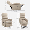 Power Lift Recliner Chair with Electric Lift for Relaxation-Loving Individuals, Remote Control, Comfort Design, Plush Seating – Beige