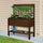 41" Raised Garden Bed Mobile Elevated Wooden Planter Box Stand with Wheels, Trellis and Storage Shelf, Dark Brown