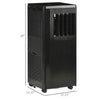 8,000 BTU Portable Air Conditioner with Wi-Fi  for Rooms Up to 215 Sq. Ft., Dehumidifier & Fan with Remote Control & Window Kit, Black