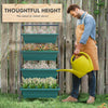 4-Tier Vertical Raised Garden Planter with 4 Boxes, Outdoor Plant Stand Grow Container for Vegetable & Flowers, Green