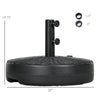 Umbrella Stand for 1.5" or 2" Umbrella Poles, Round Fillable Umbrella Base for Outdoor, Lawn, Deck, Black