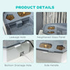 Turtle Enclosure, Turtle Tank Aquarium with Water Pump, Filter Layer, Multi Functional Area, Full View Visually Reptile Habitat