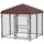 4.6' x 5' Dog Kennel Outdoor with Waterproof Canopy, Large Door
