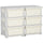 Kids Toy Storage Organizer with 6 Drawers, 3 Tier Kids Storage Units, Toy Organizer for Nursery Playroom Kindergarten, Cream