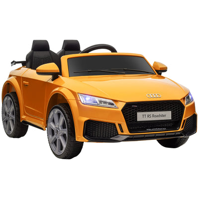 6V Kids Electric Ride On Car, Licensed Audi TT RS with Seat, Remote Control, Horn, Music & MP3 for Kids 3-6 Years Old, Yellow