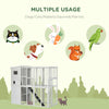 Large Cat House Outdoor Catio Kitty Enclosure with Door 4 Platforms Ramp and Asphalt Roof,  77" x 37" x 69", White