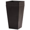 24"H Set of 3 Tall Garden Raised Planters, Outdoor & Indoor Flower Pot Set for Front Door, Entryway, Patio and Deck, Brown