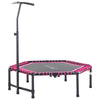 Hexagon 4.5ft Trampoline Outdoor Bouncer Jumper Adjustable Bar Pink