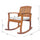 Outdoor Rocking Chair with Cushion, Acacia Wood Patio Rocker for Backyard, Patio, Home, Teak Tone
