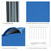 10' x 10' Pop Up Canopy Event Tent with 3-Level Adjustable Height, Top Vent Window Design and Easy Move Roller Bag, Blue