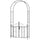 7.5ft Metal Garden Arbor with Double Gate, Arch Trellis for Climbing Plants, Roses, Vines, Black