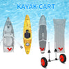 Universal Kayak Cart Trolley Trailer with Strong Aluminum Frame, Adjustable Width Crossbar, & Large Tires