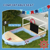 Wooden Sandbox with Pirate Ship Design for 3-7 Years, Blue