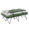 Portable Cot Bed Compact Collapsible Camping Bed with Sleeping Bag Inflatable Air Mattress Pillows for 2 Person Fishing & Hiking