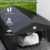 Carport 12' x 20' Portable Garage, Heavy Duty Car Port Canopy with Ventilation Windows and Large Roll-up Door, Black
