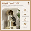 59 Inch Cat Tree for Indoor Cats, Cat Tower with Cat Condo, Hammock, Perches, Scratching Posts, Ramp,  23.5" x 23.5"x 59"
