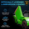 Lamborghini Veneno Licensed Remote Control Ride on Car, Kids 12V Ride on Toy with Bluetooth, Suspension System, Horn, Music & Lights, Green
