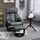 Swivel Recliner with Ottoman, Faux Leather Reclining Chair with Massage, Footstool Remote and Side Pocket, Gray
