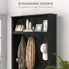 Hall Tree, Entryway Bench with Coat Rack and Shoe Cabinet, Wooden Coat Rack Bench for Living Room, Home, Black