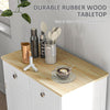 Sideboard Buffet Cabinet, Sideboard Floor Cupboard with Solid Wood Top, Adjustable Shelf, and 2 Drawers for Living Room