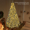 9' Prelit Artificial Flocked Christmas Trees, with Snow Frosted Branches, Warm White LED Lights, Auto Open