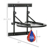 Adjustable Speed Bag Platform, Wall Mounted Speed Bags for Boxing with 360° Swive and 10" Speedbag, Black