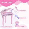 Musical Kids Electronic Keyboard 37 Key Piano Kids Miniature Digital Piano with Microphone - Pink