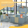 Whelping Box for Dogs, Dog Whelping Pen with Removable Doors, Puppy Playpen for Indoors, Puppy Supplies & Essentials, 81" x 39" x 20", Grey