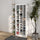71" Shoe Storage Cabinet with 3 Heights of Open Cubes for 36 Pairs, Narrow Shoe Rack for Entryway, Hallway, White