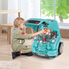 Kids Truck Engine Toy Mechanic Toys,Includes 61 Pieces, Steering Wheel, Horn, Light, RC Car Key, for 3-5 Years Old Teal