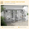 Outdoor Cat Cages Enclosures, Wooden Outdoor Cat House, Weather Protection Roof, Cat Shelter Kitten Playpen with Shelves & Bridges