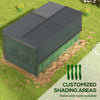 Galvanized Steel Planter Box with Crop Cage and Shade Cloth, Raised Garden Bed for Flowers, Vegs and Herbs, Green