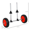 Universal Kayak Cart Trolley Trailer with Strong Aluminum Frame, Adjustable Width Crossbar, & Large Tires