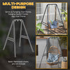 Hammock Chair Stand, Hanging Heavy Duty Metal Frame Hammock Stand for Hanging Hammock Swing Chair, Egg Chair, Indoor & Outdoor Use, Black