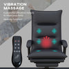 Heated Massage Office Chair with 6 Vibration Points, Heated Office Chair with Footrest, Armrest & Padding, Gray