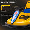 Kids Ride on Bumper Car, 360° Rotation 6V Ride-on Vehicle Bumper for Toddler, Baby Bumping Toy, Gifts for Boys Girls, Yellow