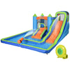 5 in 1 Kids Bounce House with 2 Slides Pool Trampoline Climbing Wall Water Cannon, Outdoor Indoor Inflatable Water Slide, for 3-8 Years Old