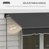 8' x 6.5' Retractable Awning, 280gsm UV Resistant Sunshade Shelter for Deck, Balcony, Yard, Dark Gray