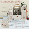 Portable Skincare Fridge, 0.4 Cu. Ft Mini Fridge with Timer, Thermoelectric Cooler Refrigerator for Beauty, Makeup and Cosmetics, Pink