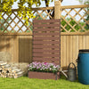 Trellis Planter for Climbing Plants, Raised Garden Bed with Trellis, Planter Box for Outdoor, Garden, Light Brown