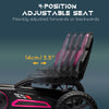 Kids Pedal Go Kart w/ Swing Axle, Shock-Absorbing Wheels, Pink