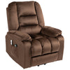 Power Lift Recliner Chair Sofa, Quick Assembly, Electric Riser and Recliner Chair with Vibration Massage, Heat & Side Pockets, Brown