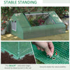 71" x 55" x 32" Mini Greenhouse, Small Greenhouse Outdoor Flower Planter Hot House with Zipper Windows and Door, Green
