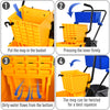 6.9 Gallon Mop Water Bucket Wringer Cart with Easy to Use Side Press Wringer & Mop-Handle Holder, Smooth Wheels, Yellow/Black