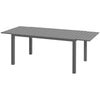 Aluminum Outdoor Dining Table for 6-8 People, Expandable Patio Table for Garden Lawn Balcony - Charcoal Gray