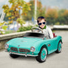 Licensed BMW 12V Kid Electric Ride On Car, Battery Powered Electric Car with Easy Transport, Lights, Horn, MP3, Green