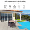 Rattan Wicker Outdoor Accent Table with Umbrella Insert