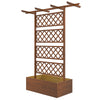 Wooden Trellis Planter Box, Raised Garden Bed to Grow Vegetables, Herbs and Flowers
